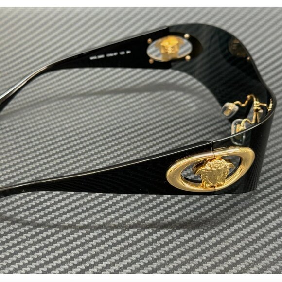 Versace Black Grey Gold 70mm Sunglasses - Picture 4 of 5